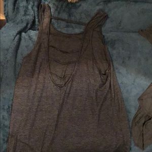 Striped strapped tank top